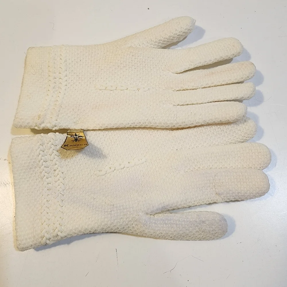 KAYSER Cream Fits All Knit Winter Gloves New With Tags